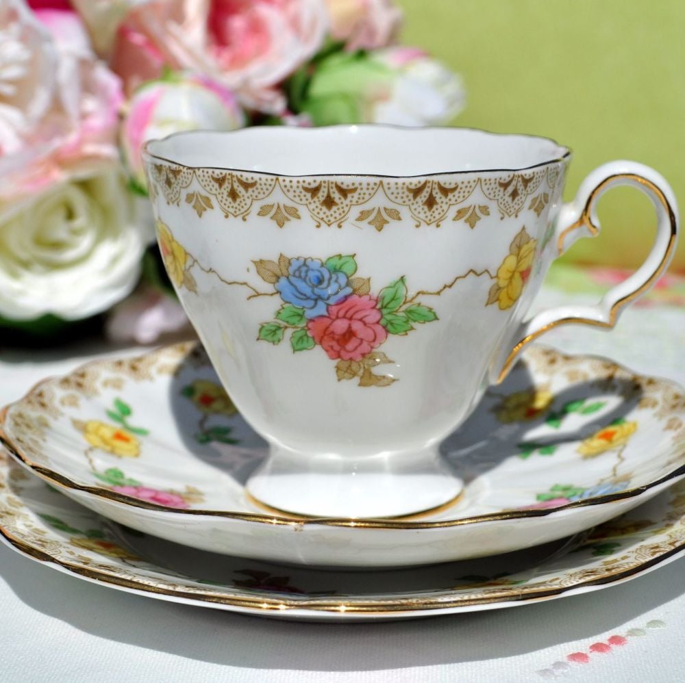 Grosvenor China Vintage Teacup Trio c.1930s