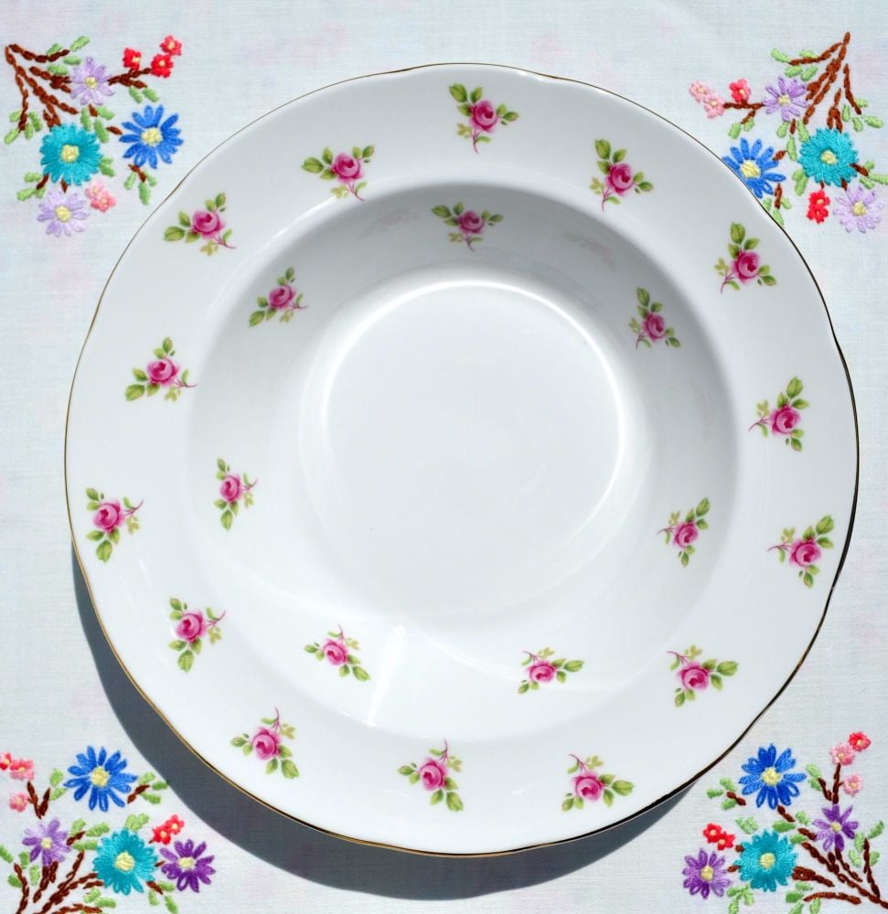 Duchess Fragrance Pink Roses Pattern Soup Bowls Set