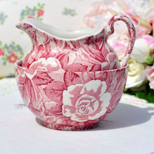 Burleigh Ware Victorian Chintz Milk and Sugar
