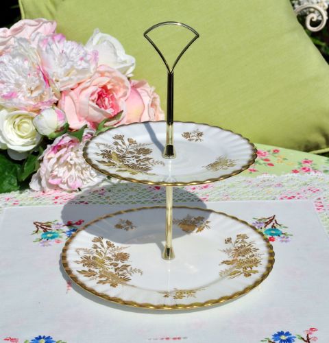 Royal Albert Golden Glory 2 Tier Cake Stand