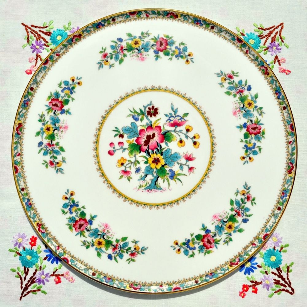 Coalport Ming Rose Gateau Serving Plate