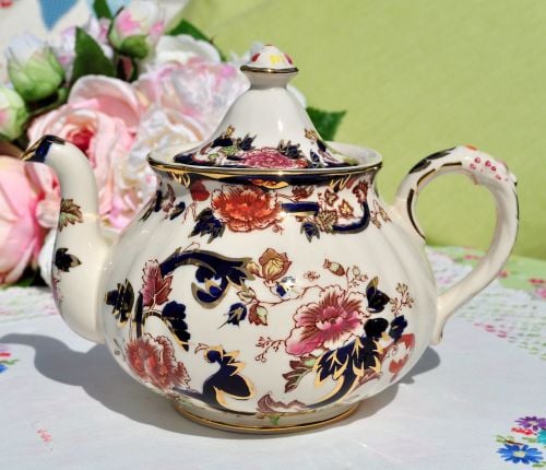 Mason's Mandalay Blue Vintage 2.25 Pint Teapot c.1969-98