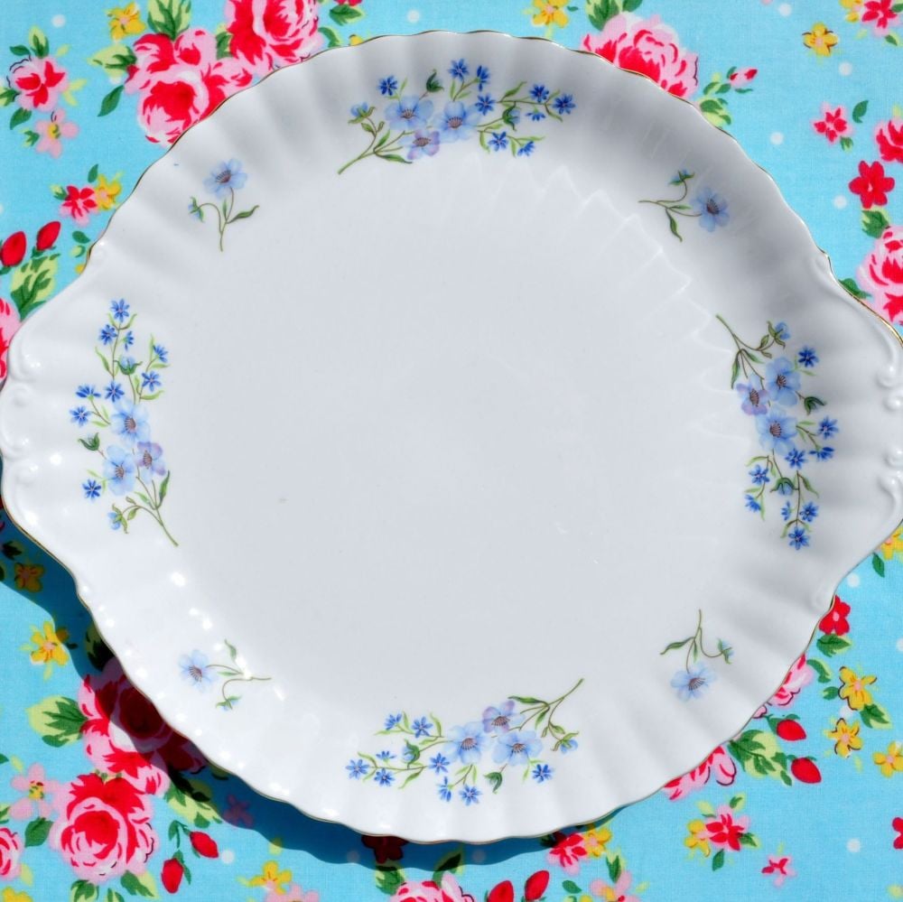 Richmond Blue Rock Vintage Bone China Cake Plate