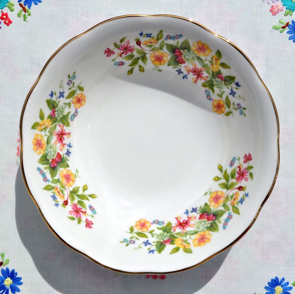 Colclough Hedgerow Bone China Dessert Dishes Set of Six c.1960's