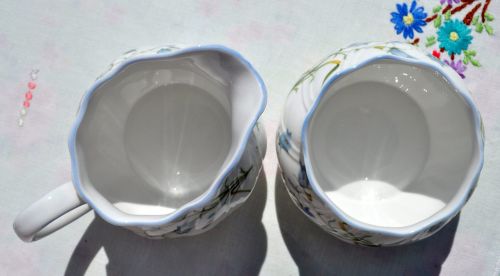 Queen's Rosina China Harebell Milk Jug and Sugar Bowl