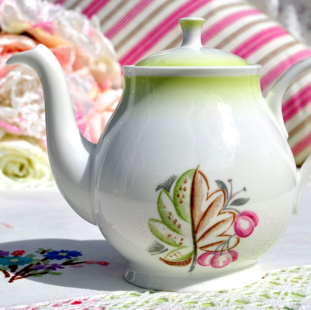 Roslyn Retro China Two Cup Teapot c.1955+