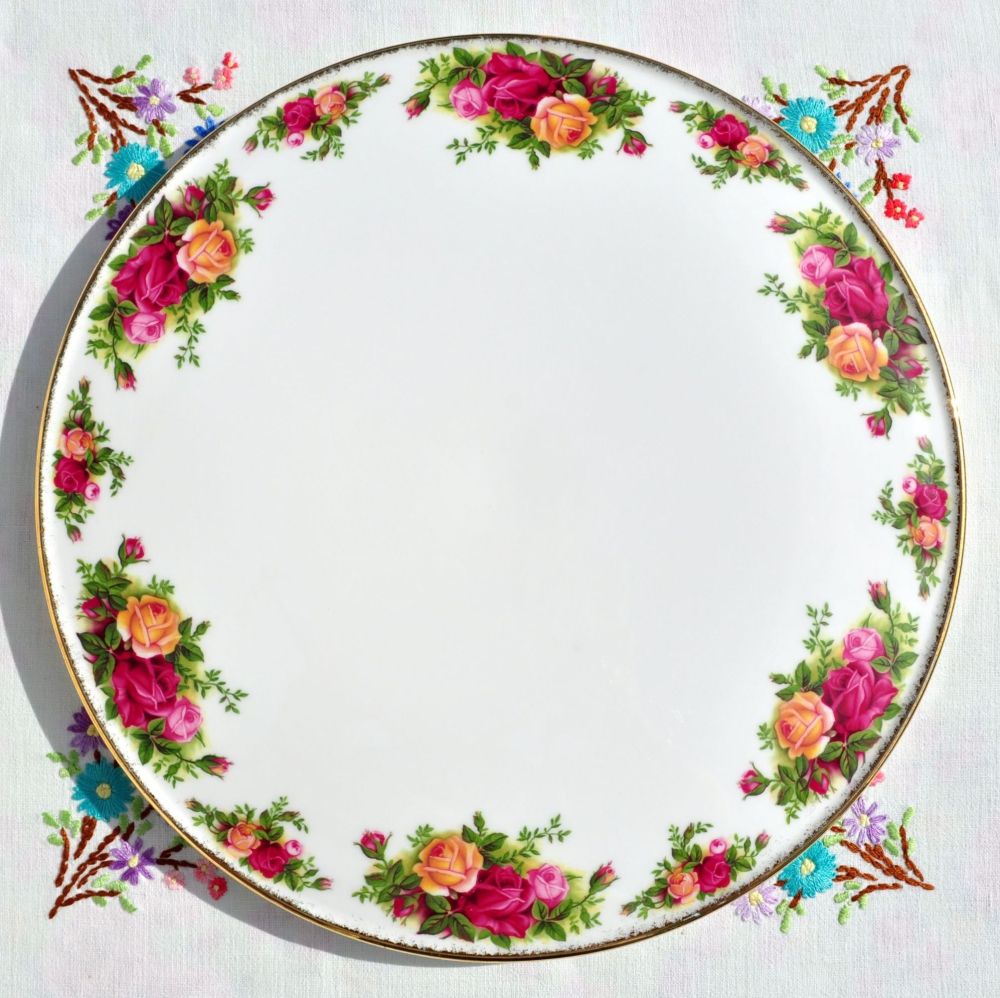 Royal Albert Old Country Roses Vintage Gateau Cake Plate