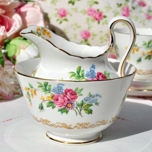 New Chelsea Vintage Floral Milk Jug and Sugar Bowl c.1936+
