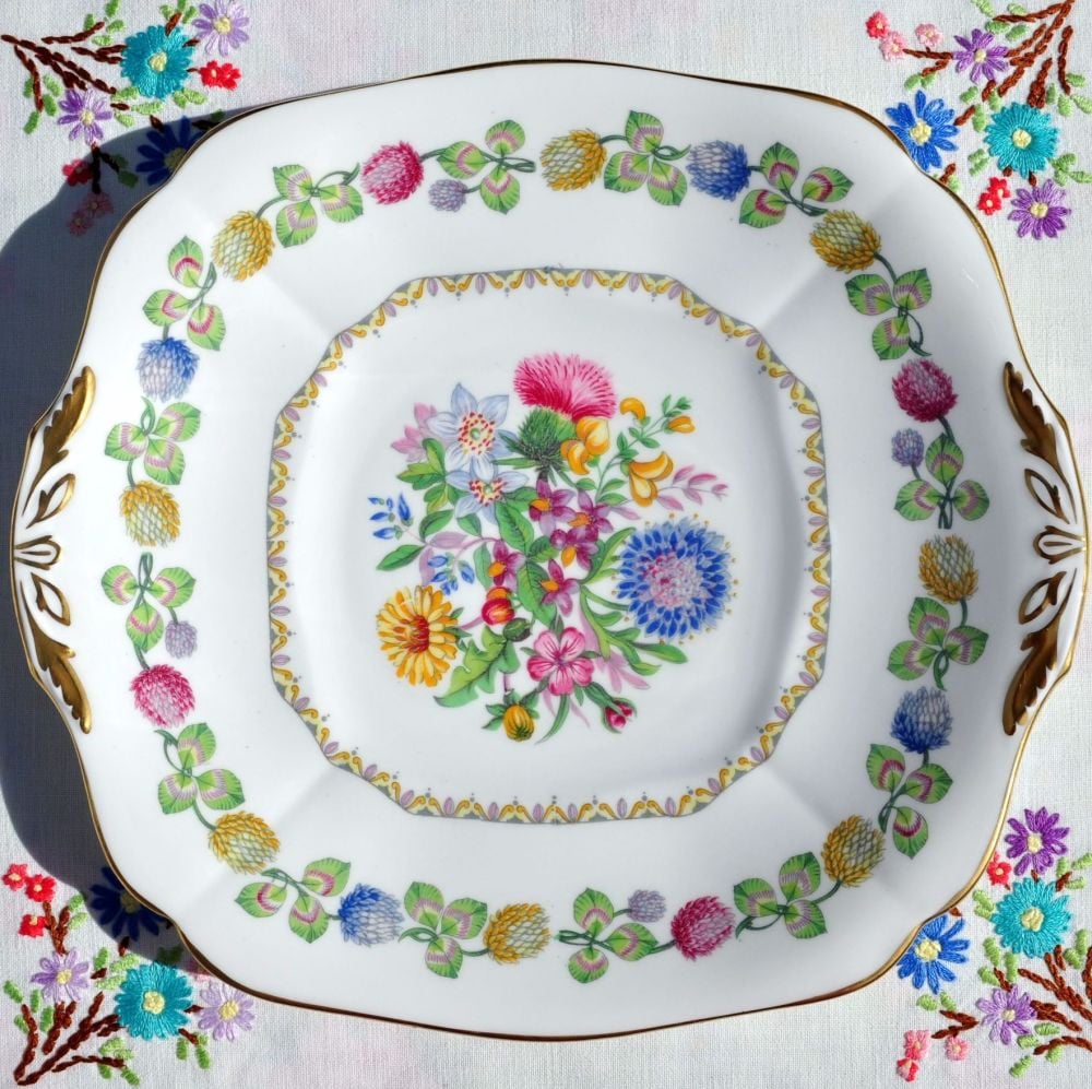 Adderley Meadowsweet Vintage Cake Plate c.1950s
