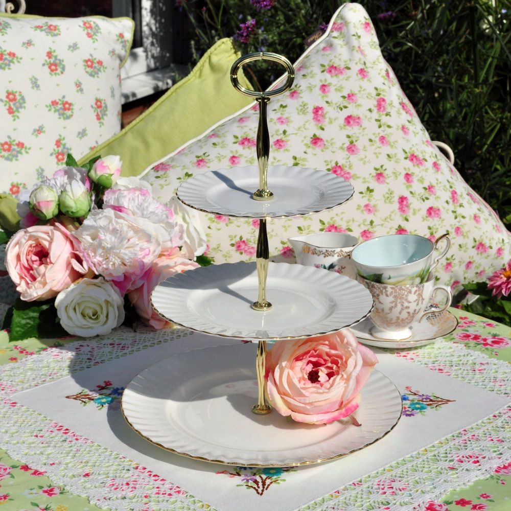 Royal Albert Val D'Or 3 Tier Cake Stand