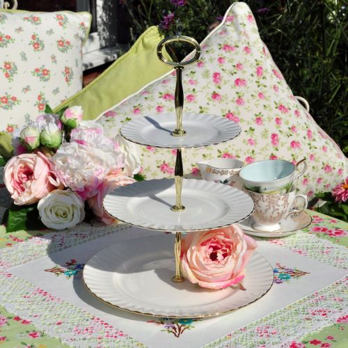 Royal Albert Val D'Or 3 Tier Cake Stand