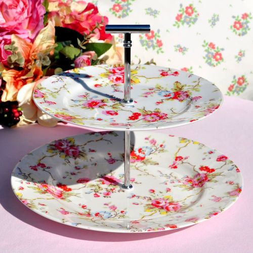 Cath Kidston Blossom 2 Tier Cake Stand