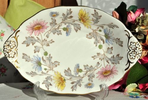 Foley Somerset Pretty Floral Biscuit Tray c.1950s