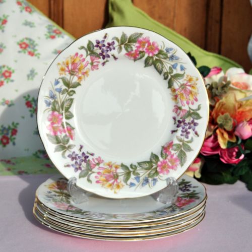 Paragon Country Lane Vintage China 20.5cm Plate Set c.1957+