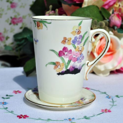 Tuscan Art Deco China Mug and Coaster c.1930s