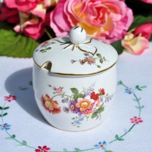 Royal Crown Derby Posies Preserve Pot and Lid c.1930s