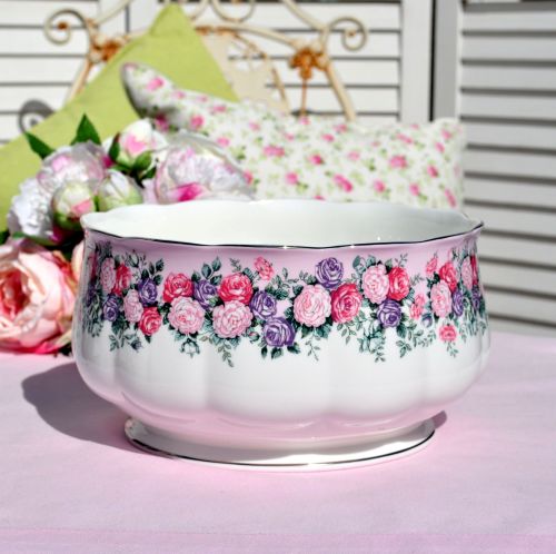 Royal Albert Rose Garland Large Salad, Fruit, Punch Bowl