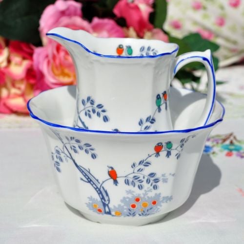 Foley China Little Birds Milk Jug and Sugar Bowl c.1920s