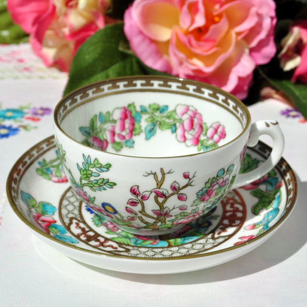 Coalport Indian Tree Pattern Teacup and Saucer c.1920s