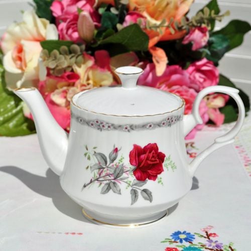 Royal Stafford Roses to Remember 1 Pint Teapot c.1950's
