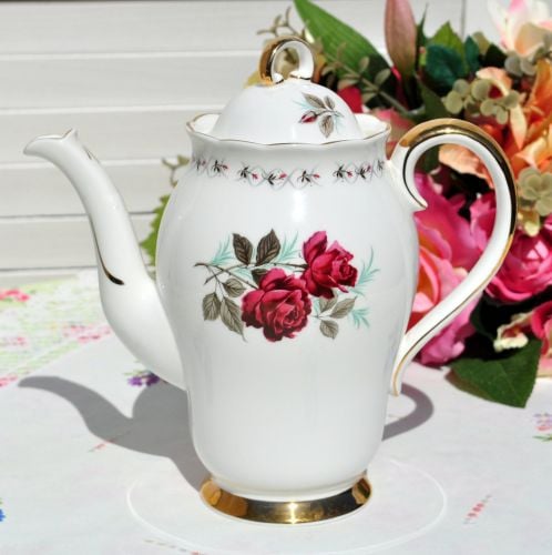 Adderley Persian Rose Tall 1.5 Pint Teapot c.1960s