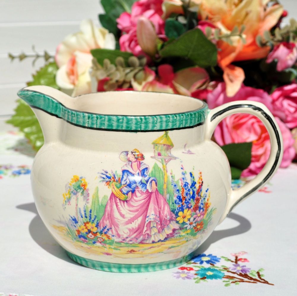 Arthur Wood Crinoline Lady Rustic Jug c.1930s