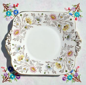 Foley Somerset Floral China Cake Plate c.1950s