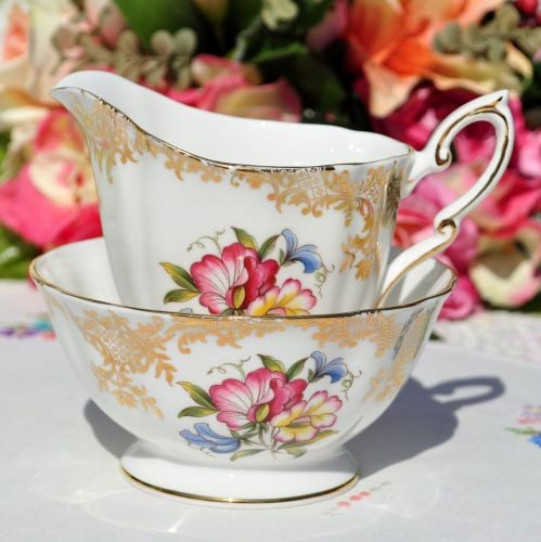 Royal Standard Floral Milk Jug and Sugar Bowl c.1960s