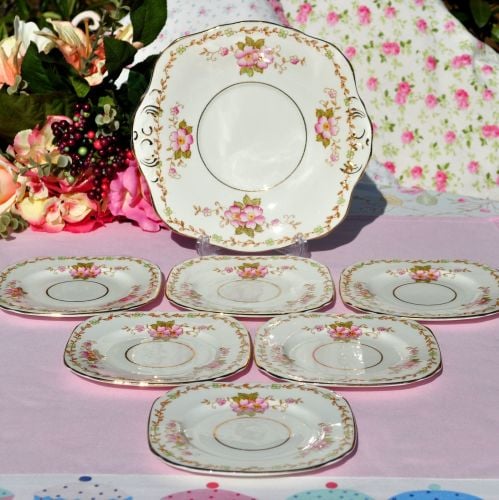Sutherland 7 Piece Cake Serving Set c.1940s