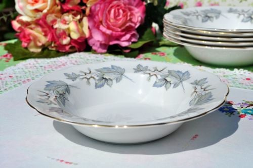 Royal Albert Silver Maple Dessert Dish or Soup Bowl c.1960s