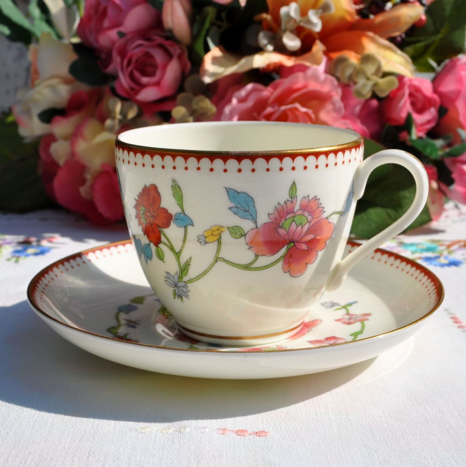 Royal Worcester Astley Cup and Saucer Set s