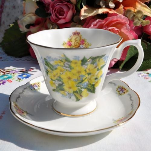 Royal Stratford Primroses Teacup and Saucer