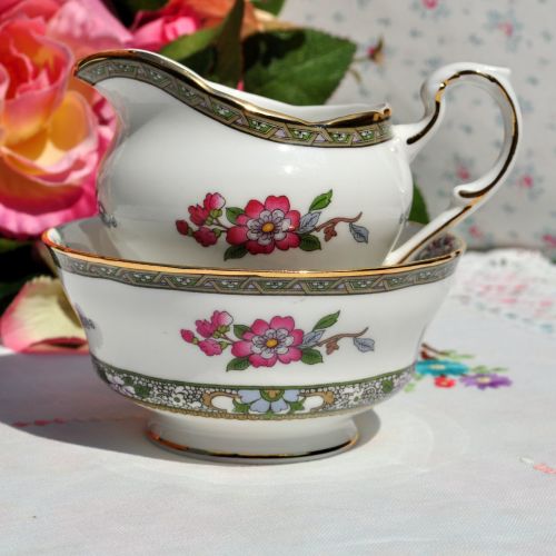 Paragon Tree of Kashmir Vintage Milk Jug and Sugar Bowl