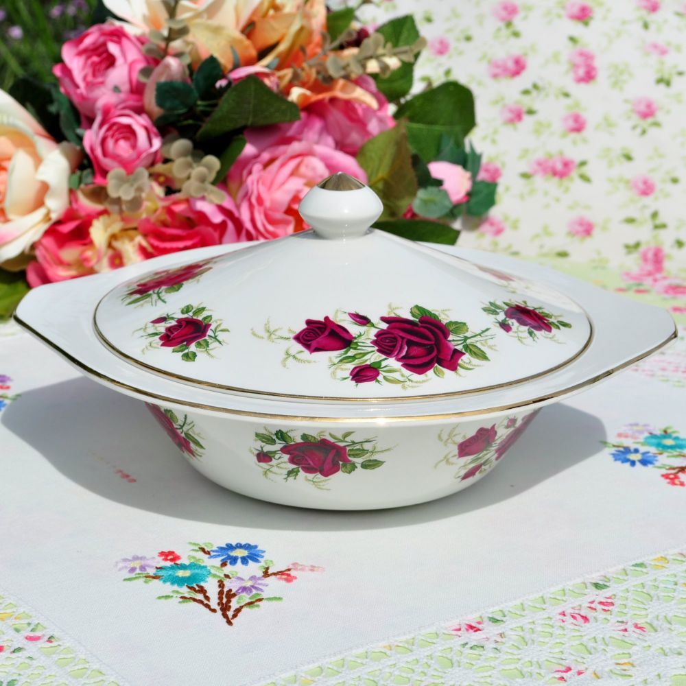 Ridgway Margaret Rose Covered Serving Dish