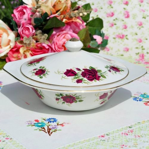 Ridgway Margaret Rose Covered Serving Dish