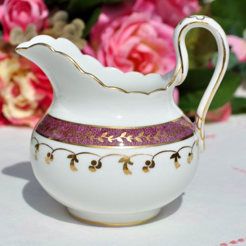 Antique Tuscan Amethyst Lustre Milk Jug c.1907+