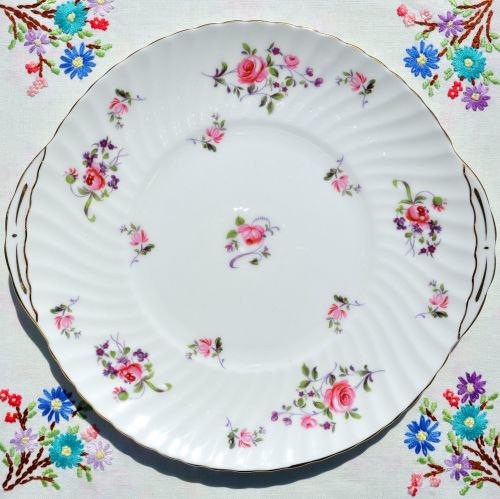 Royal Adderley Fragrance Cake Plate c.1960's