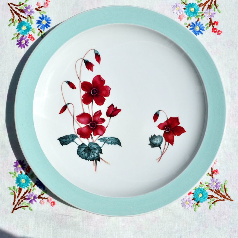 Burleigh Ware Edinburgh Pattern 1960's Retro 25cm Plate