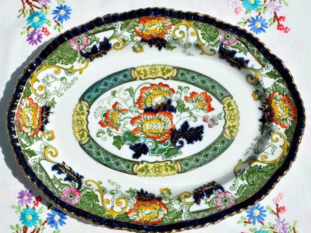 Antique Wood & Son Imari Oval Serving Plate c.1891