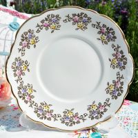 Clare Gold Filigree Floral Cake Plate c.1960s