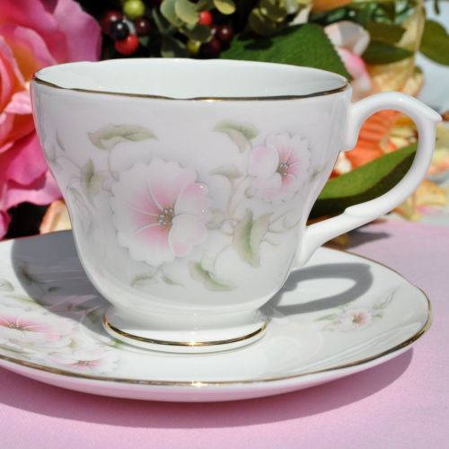 Royal Burlington Pink Beauty Teacup and Saucer c.1960s