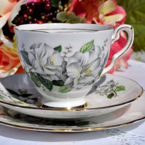 Royal Stafford Camellia Vintage China Tea Trio