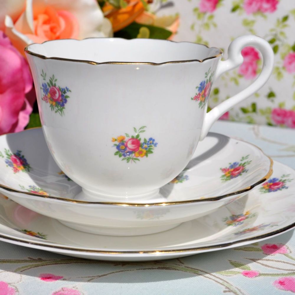 Radfords Ditsy Floral Sprays Vintage Tea Trio