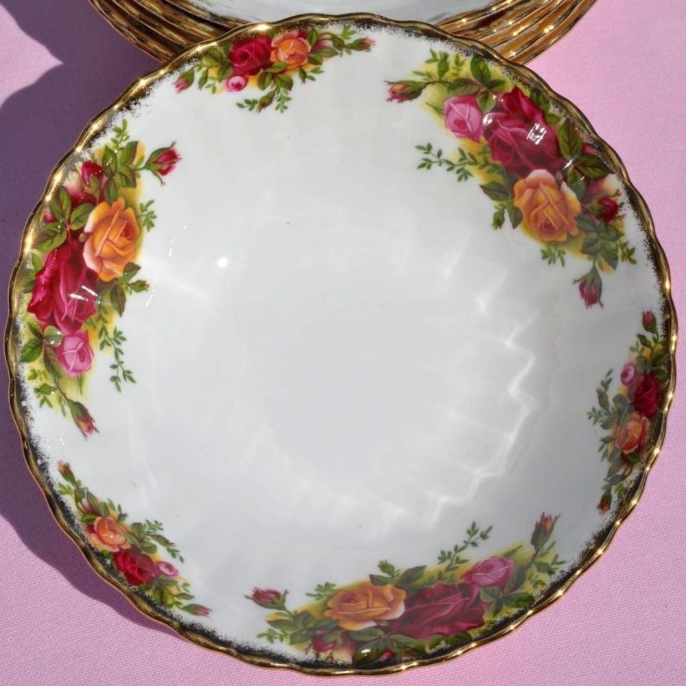 Royal Albert Old Country Roses Dessert First Edition Bowls Set