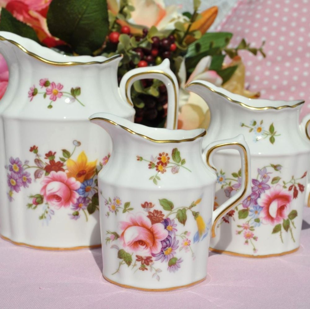 Royal Crown Derby Posies Set of 3 Graduated Jugs