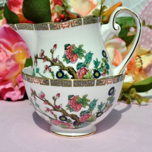 Royal Grafton Indian Tree Bone China Milk Jug and Sugar Bowl c.1950s