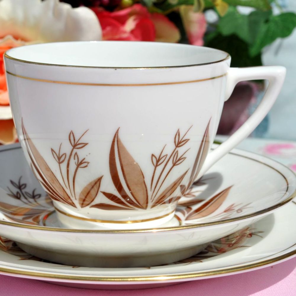 Minton retro 1950s teacup trio
