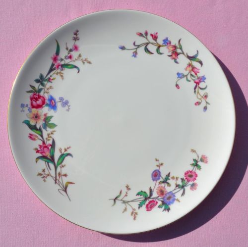 Wedgwood Devon Sprays Vintage China Cake Plate