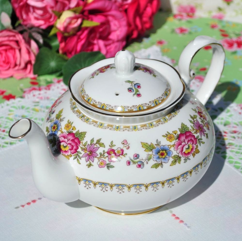 Royal Grafton Malvern Vintage China Floral 2 Pint Teapot c.1950's