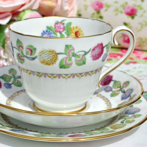 Adderley Meadowsweet Vintage Teacup Trio c.1950s